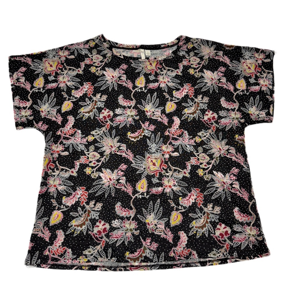Cato Women’s Black Floral shirt size L